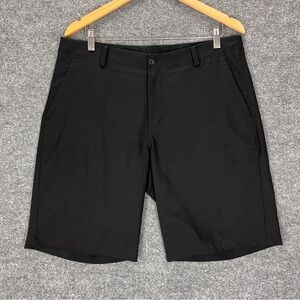 Nike Men's Flat Front Shorts 34 Black 10” Length Dri-Fit Chino Golf